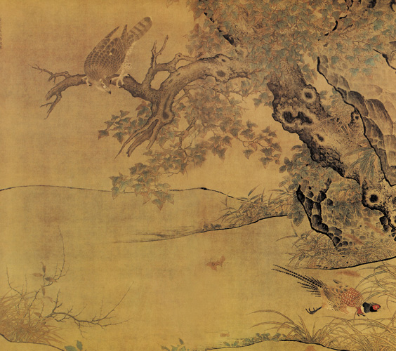 點(diǎn)擊圖片查看原圖 楓鷹雉雞圖 李迪.shtml