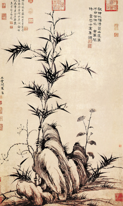 點(diǎn)擊圖片查看原圖 晚香高節(jié)圖 柯九思.shtml