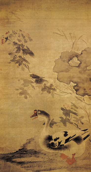 點(diǎn)擊圖片查看原圖 芙蓉游鵝圖 孫隆.shtml