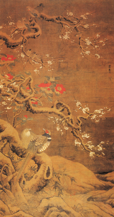 點(diǎn)擊圖片查看原圖 梅茶雉雀圖 呂紀(jì).shtml