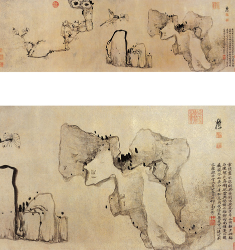 點(diǎn)擊圖片查看原圖 梅石蛺蝶圖 陳洪綬.shtml