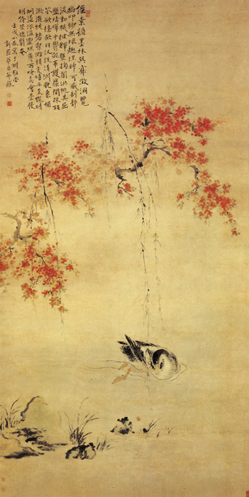 點(diǎn)擊圖片查看原圖 桃潭浴鴨圖 華喦.shtml