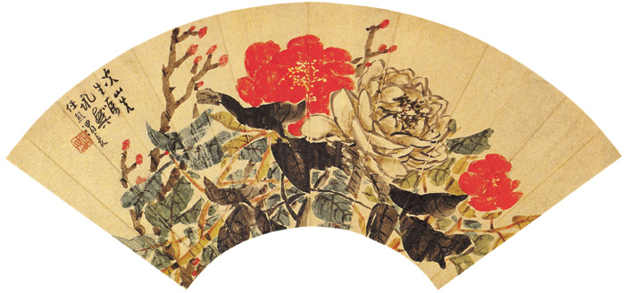 點(diǎn)擊圖片查看原圖 牡丹金扇面 任熊.shtml