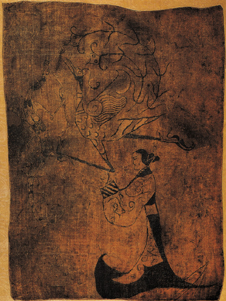 點(diǎn)擊圖片查看原圖 人物龍鳳帛畫 佚名.shtml