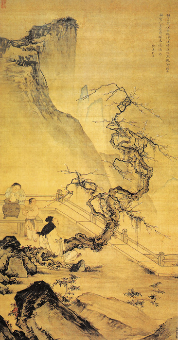 點(diǎn)擊圖片查看原圖 梅下橫琴圖 杜堇.shtml