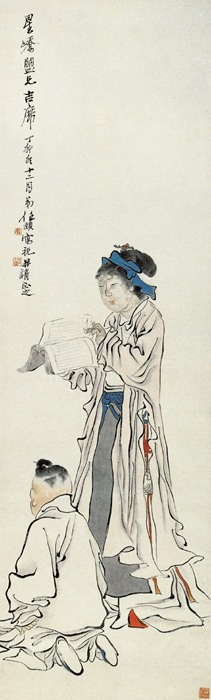 點(diǎn)擊圖片查看原圖 授書圖 任頤.shtml