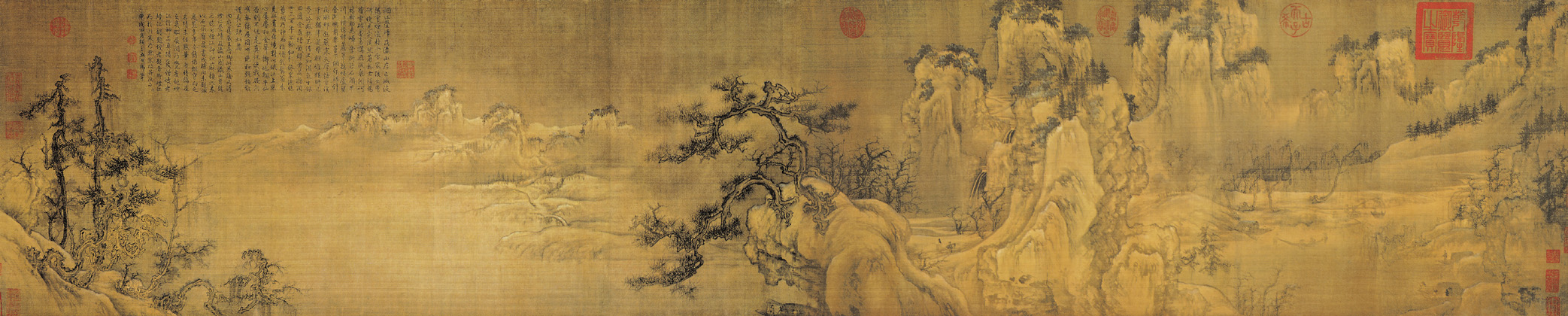點(diǎn)擊圖片查看原圖 漁村小雪圖 王詵.shtml