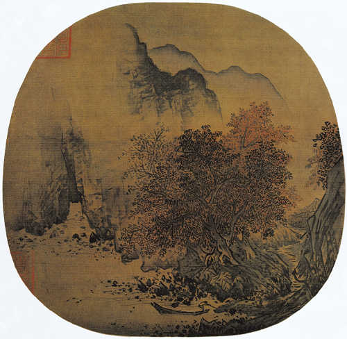 點(diǎn)擊圖片查看原圖 秋山紅樹圖 蕭照.shtml