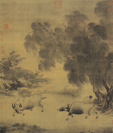 點(diǎn)擊圖片查看原圖 風(fēng)雨牧歸圖 李迪.shtml