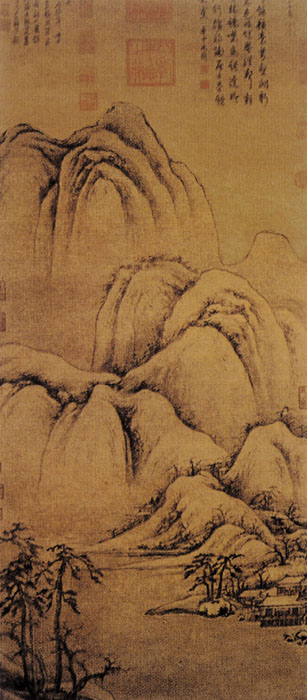 點(diǎn)擊圖片查看原圖 群山雪霽圖 曹知白.shtml