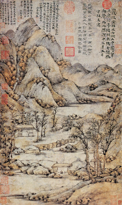 點(diǎn)擊圖片查看原圖 雨后空林圖 倪瓚.shtml