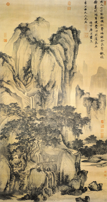 點(diǎn)擊圖片查看原圖 山路松聲圖 唐寅.shtml