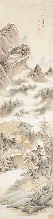 點(diǎn)擊圖片查看原圖 秋林讀書圖 沈士充.shtml