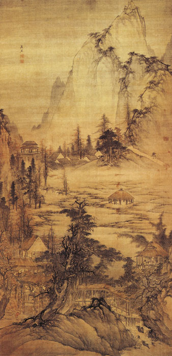 點(diǎn)擊圖片查看原圖 負(fù)郭村居圖 吳宏.shtml