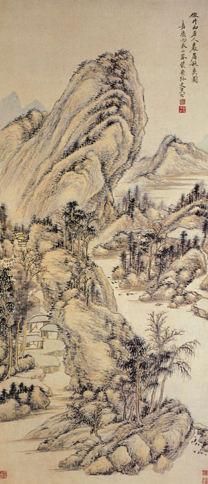 點(diǎn)擊圖片查看原圖 巖居秋爽圖 奚岡.shtml