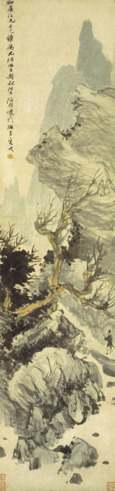 點(diǎn)擊圖片查看原圖 秋山策杖圖 任頤.shtml