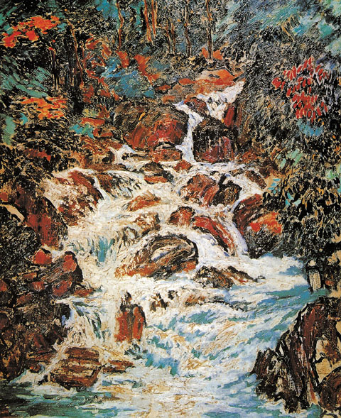 點擊圖片查看原圖 黃山溫泉圖 劉海粟.shtml